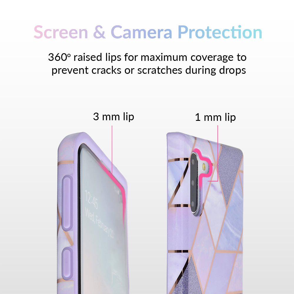 Purple Geometric Marble Samsung Case