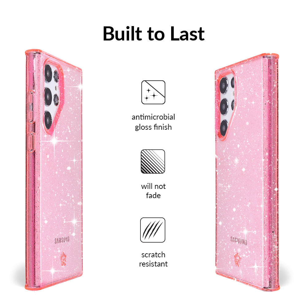 Pink Stardust Glitter Samsung Case