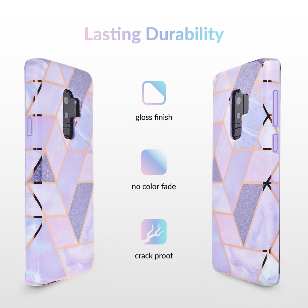 Purple Geometric Marble Samsung Case