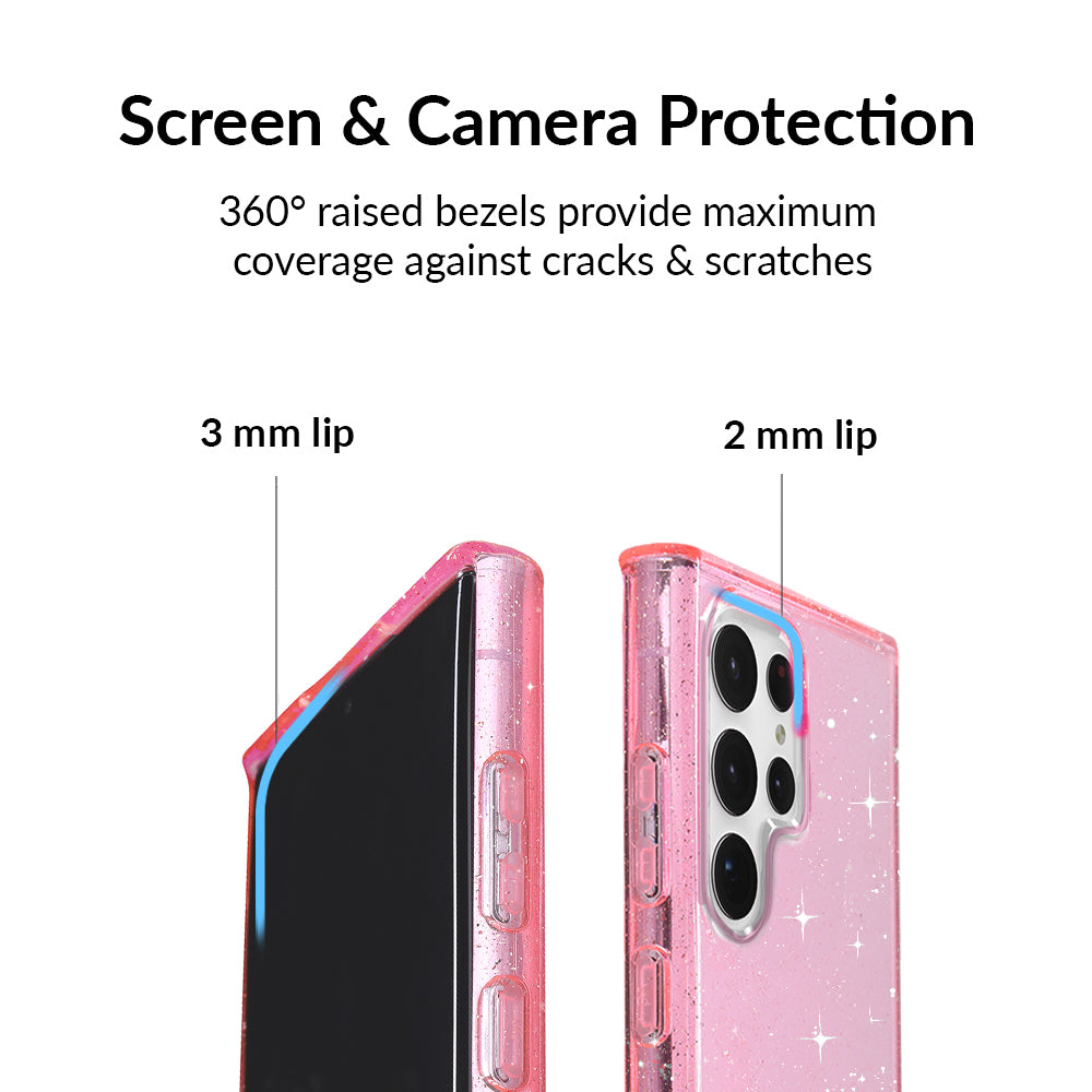 Pink Stardust Glitter Samsung Case