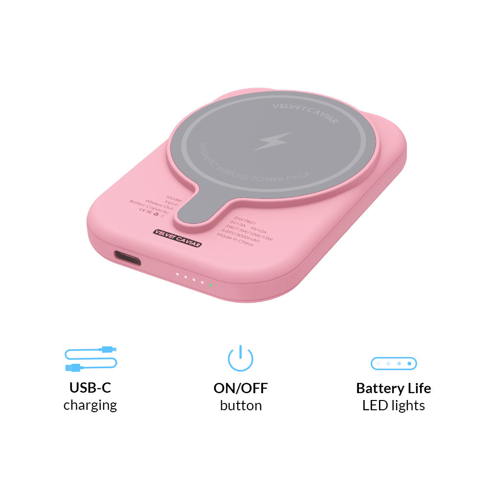 Pink Sweethearts Portable MagSafe Charger Power Pack