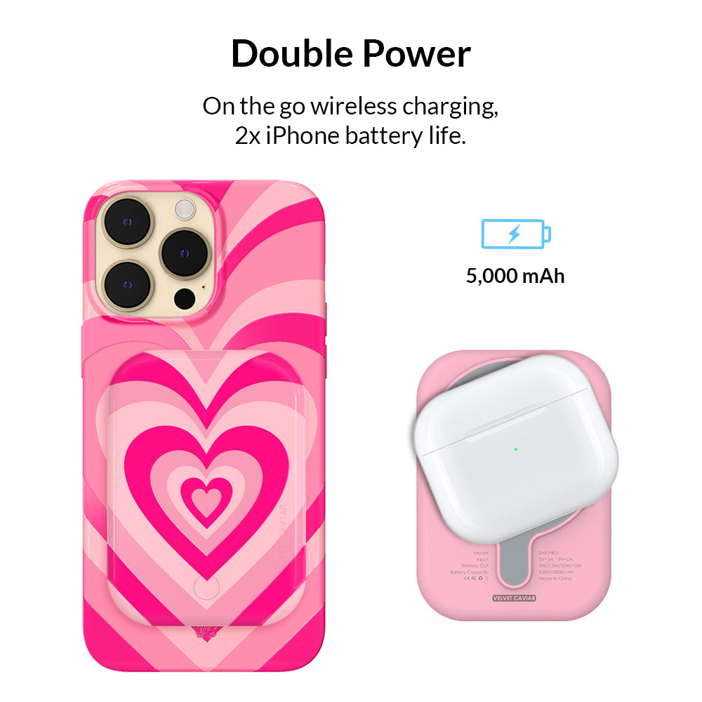 Pink Sweethearts Portable MagSafe Charger Power Pack