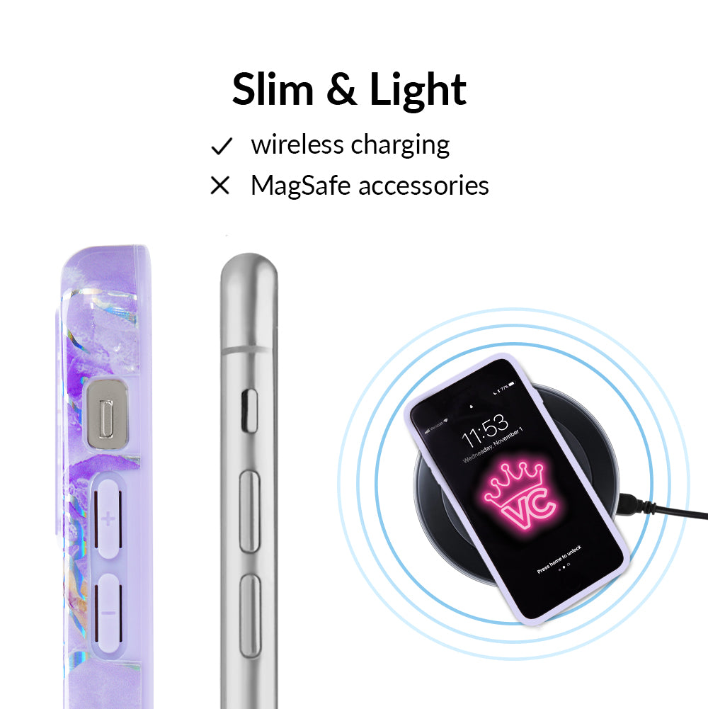 Purple Holo Moonstone iPhone Case