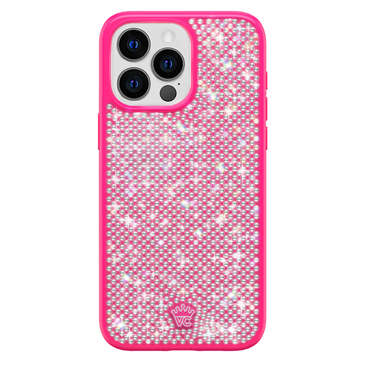 Hot Pink Caviar Crystals iPhone Case
