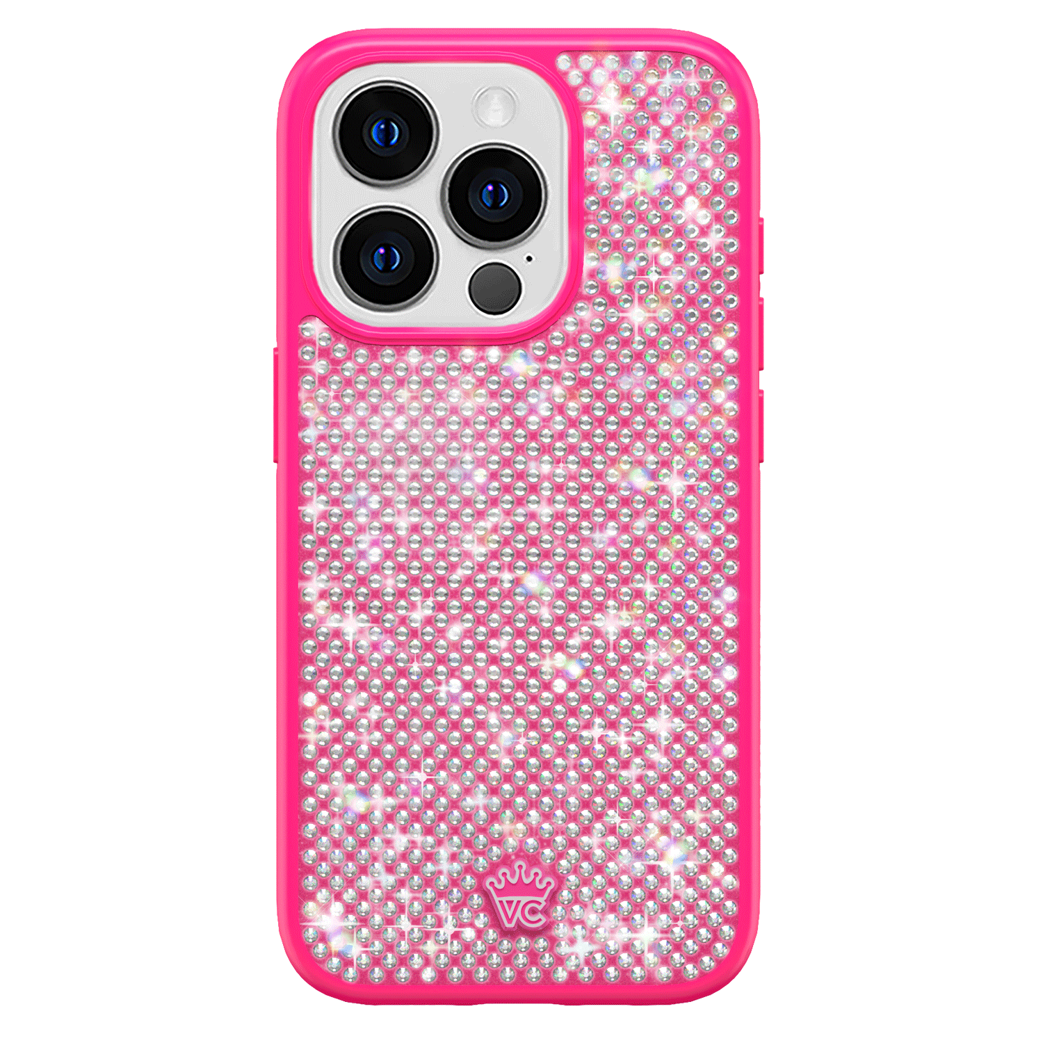 Hot Pink Caviar Crystals iPhone Case
