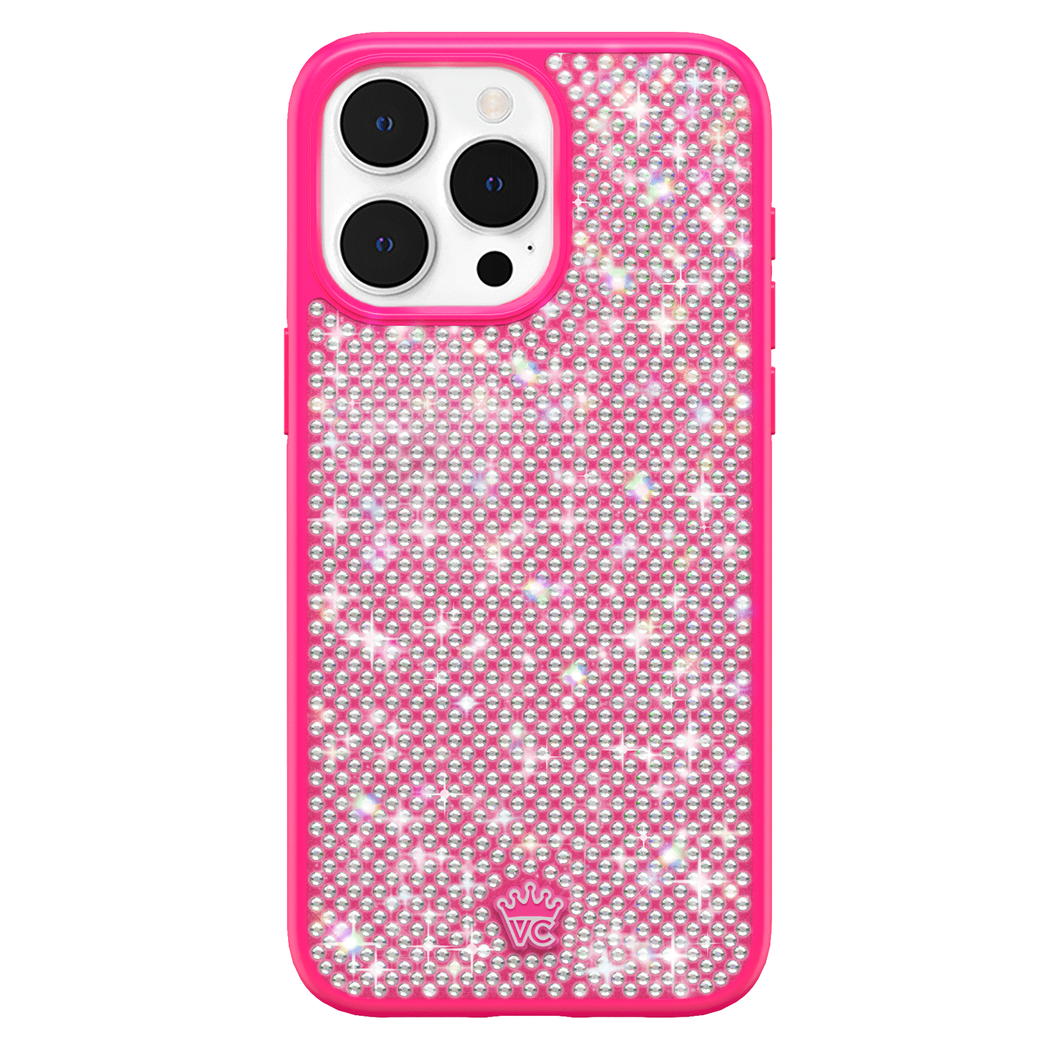 Hot Pink Caviar Crystals iPhone Case