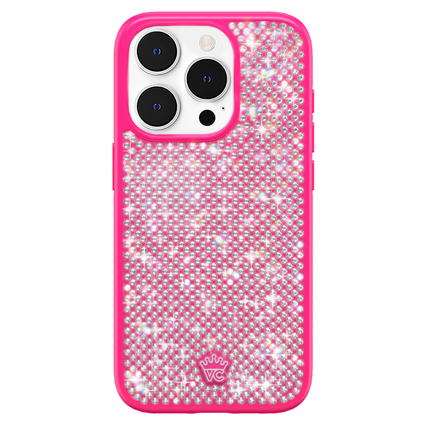 Hot Pink Caviar Crystals iPhone Case