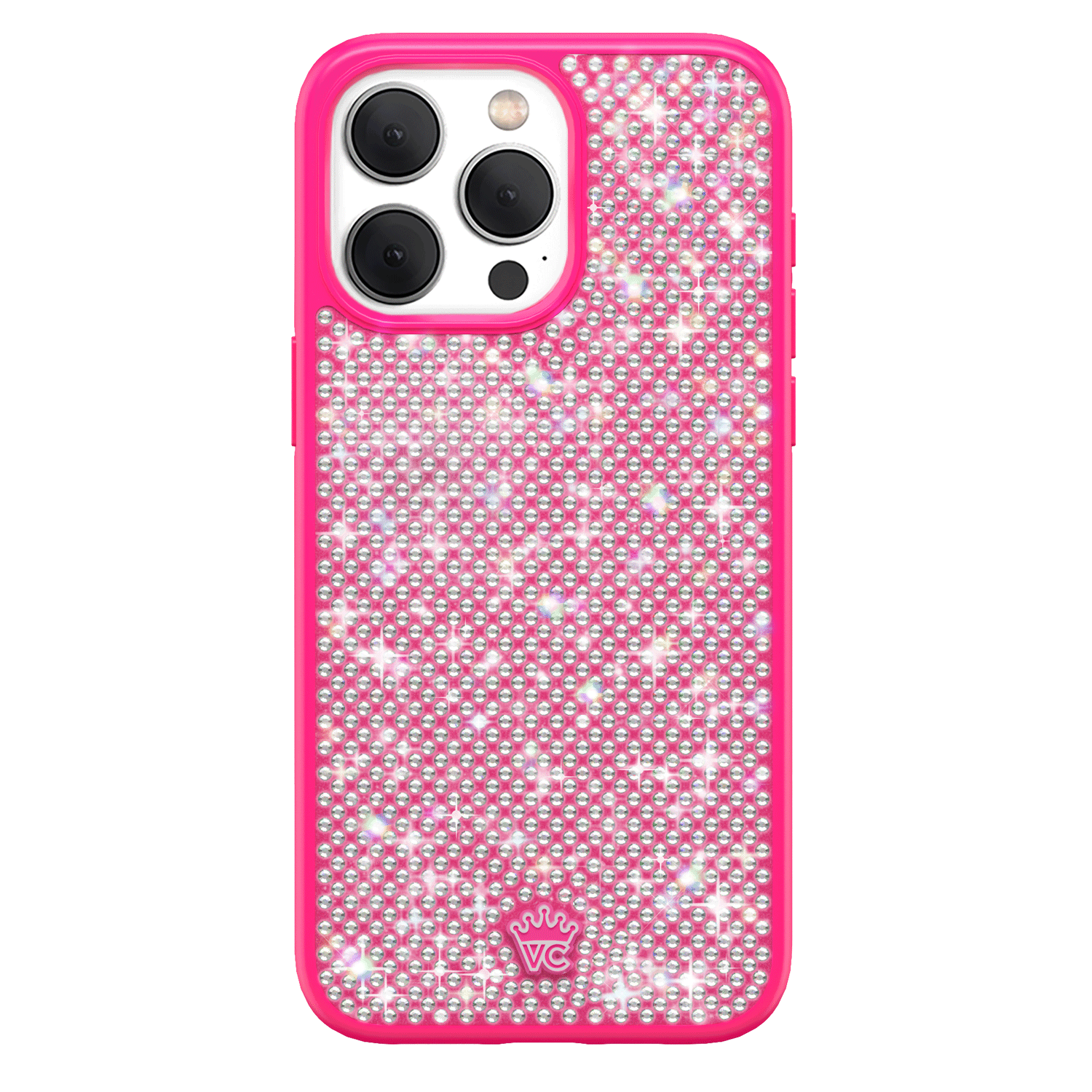 Hot Pink Caviar Crystals iPhone Case