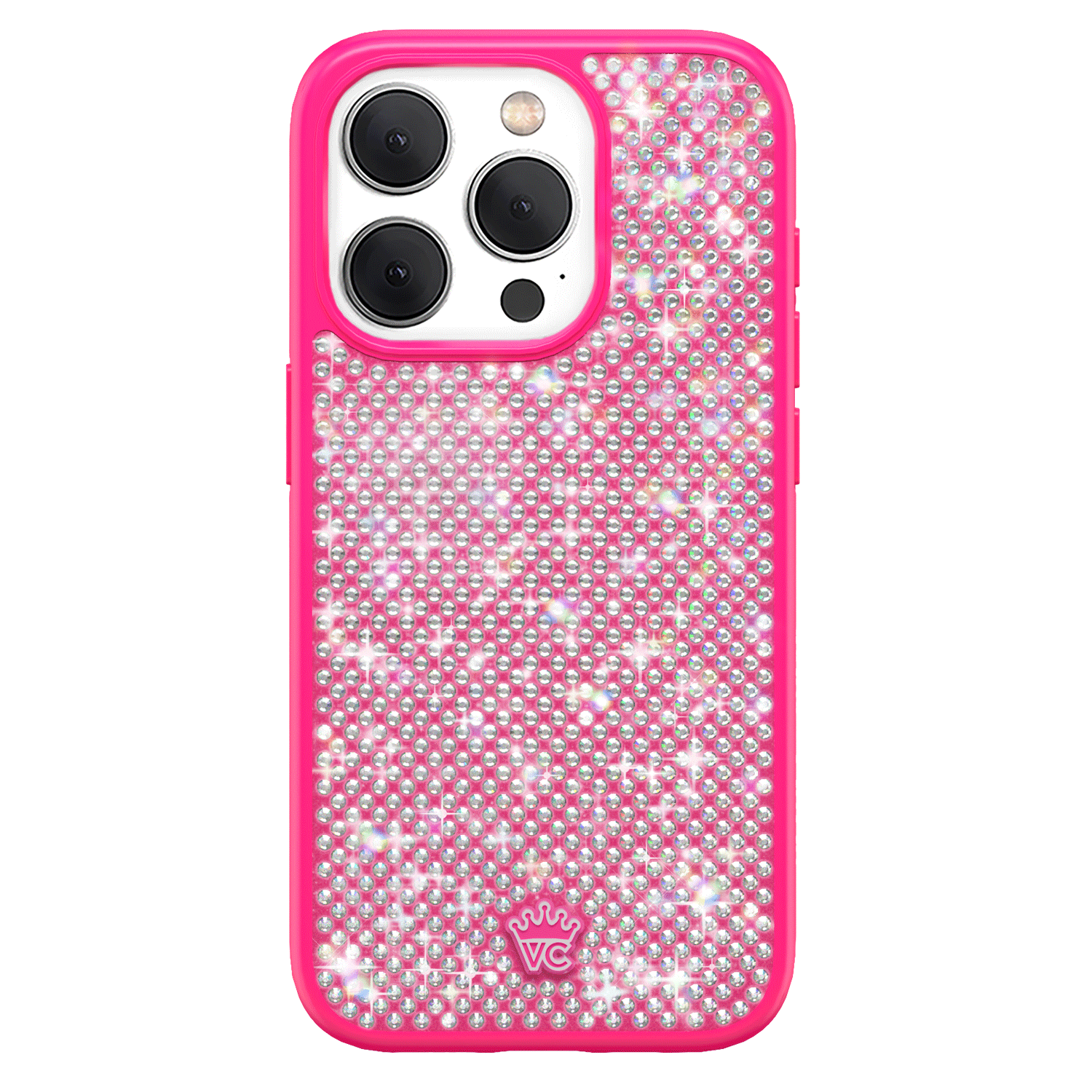 Hot Pink Caviar Crystals iPhone Case
