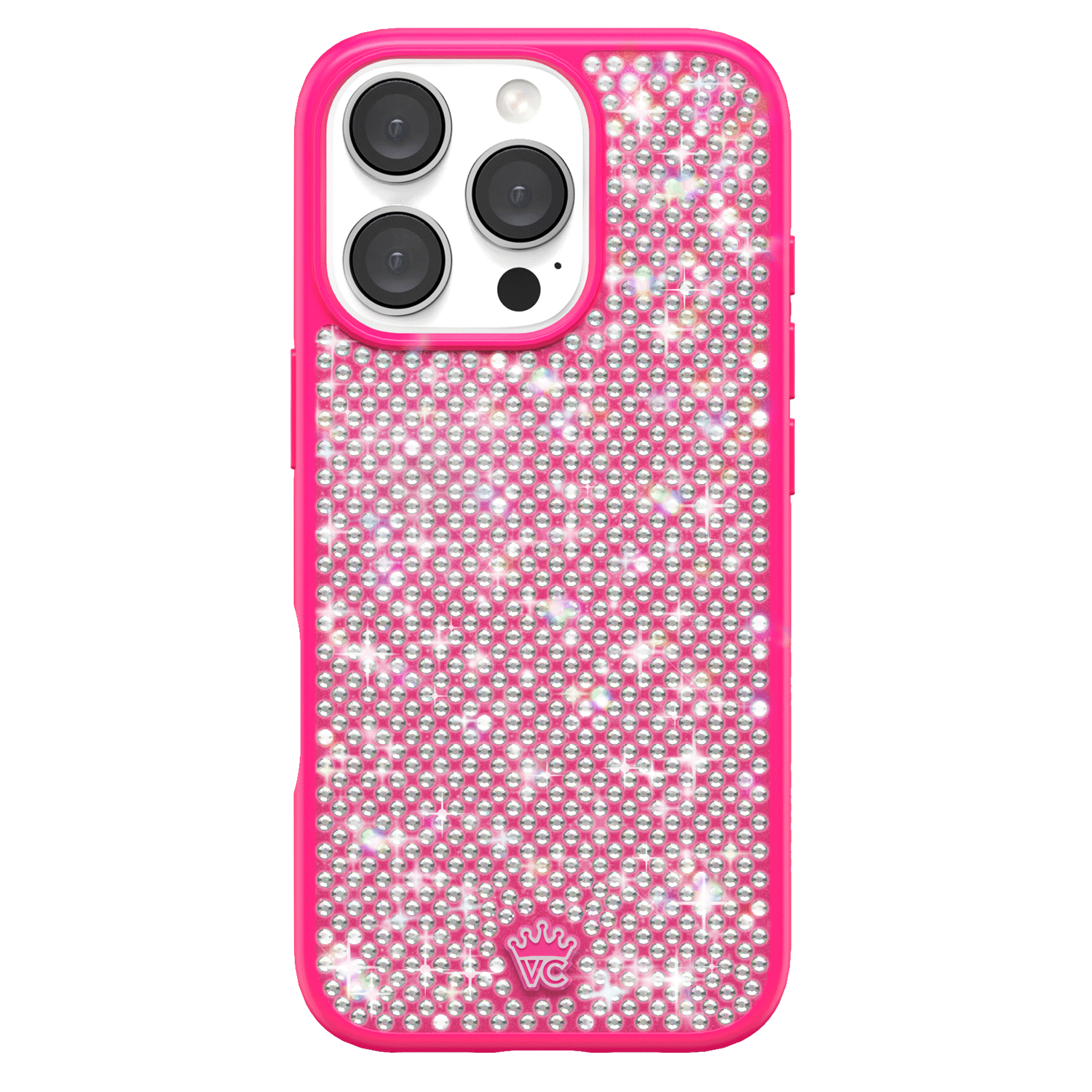 Hot Pink Caviar Crystals iPhone Case
