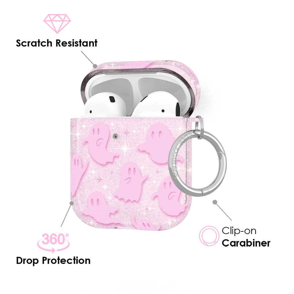Ghosted Pink Glitter AirPod Case