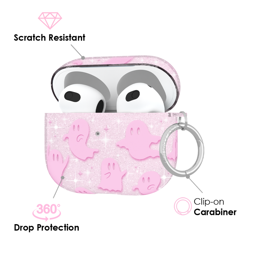 Ghosted Pink Glitter AirPod Case