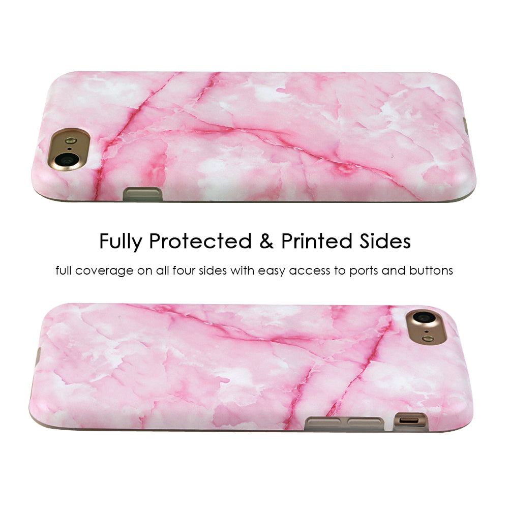 Pink Streak Marble iPhone Case