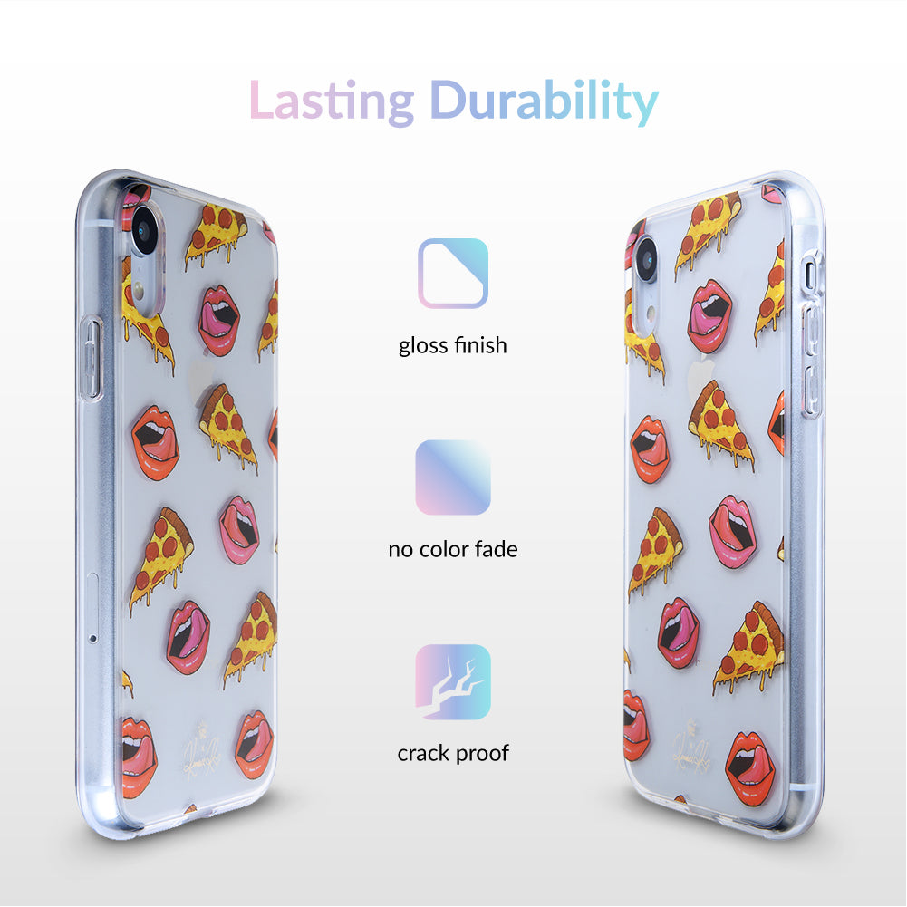Pizza Lips iPhone Case by Kendall Vertes