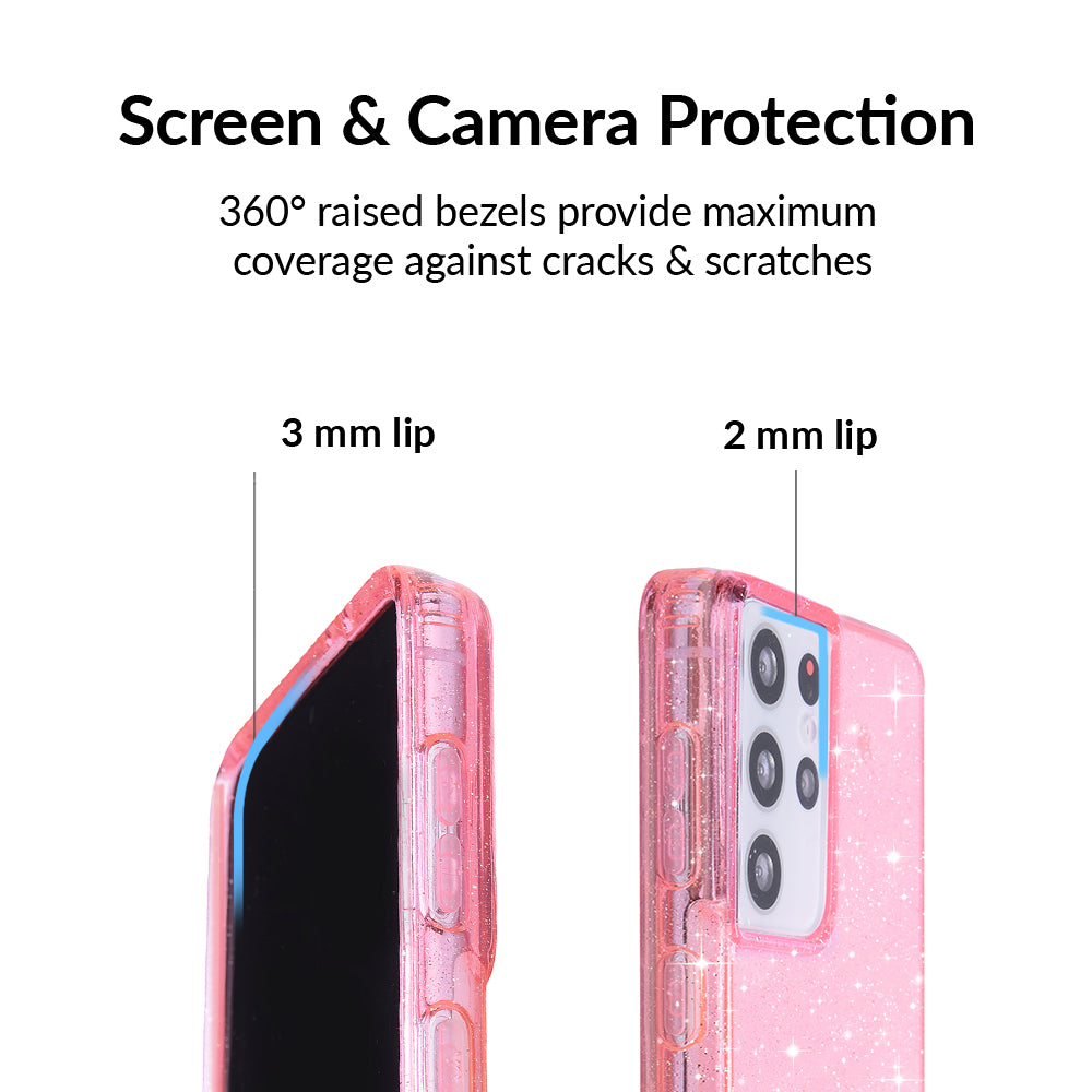 Pink Stardust Glitter Samsung Case