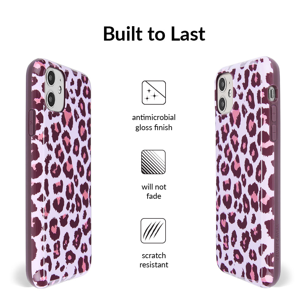 Purrfect Pink Leopard iPhone Case