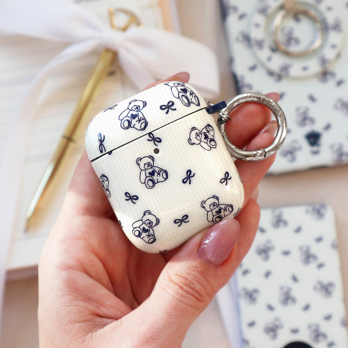 Preppy Teddy AirPod Case