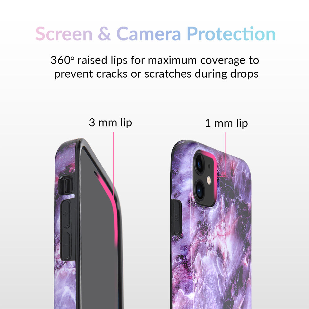 Purple Stone Marble iPhone Case