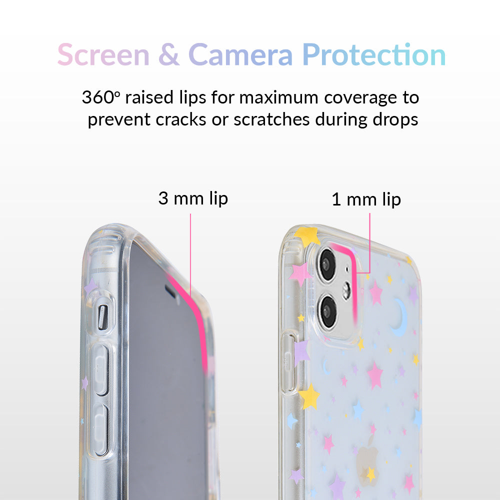 Pastel Starry Night Clear iPhone Case