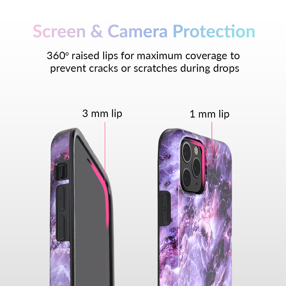 Purple Stone Marble iPhone Case