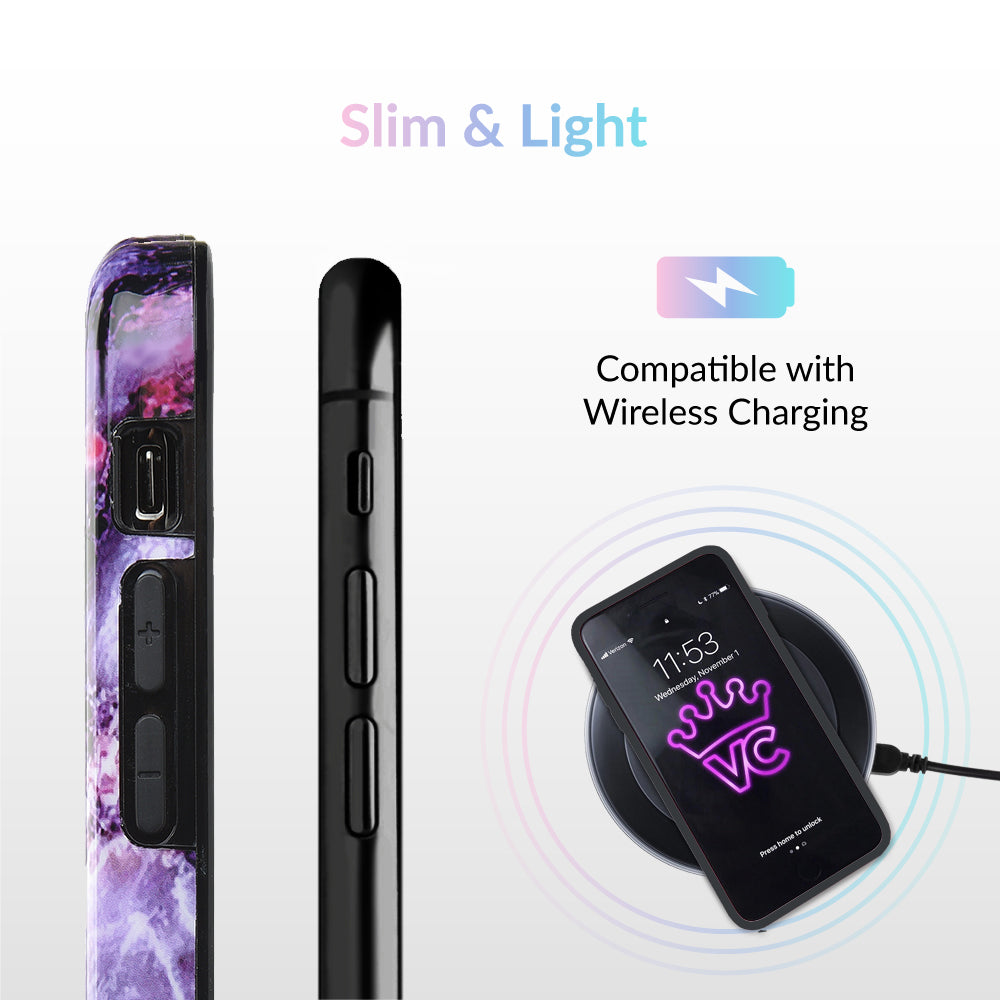 Purple Stone Marble iPhone Case
