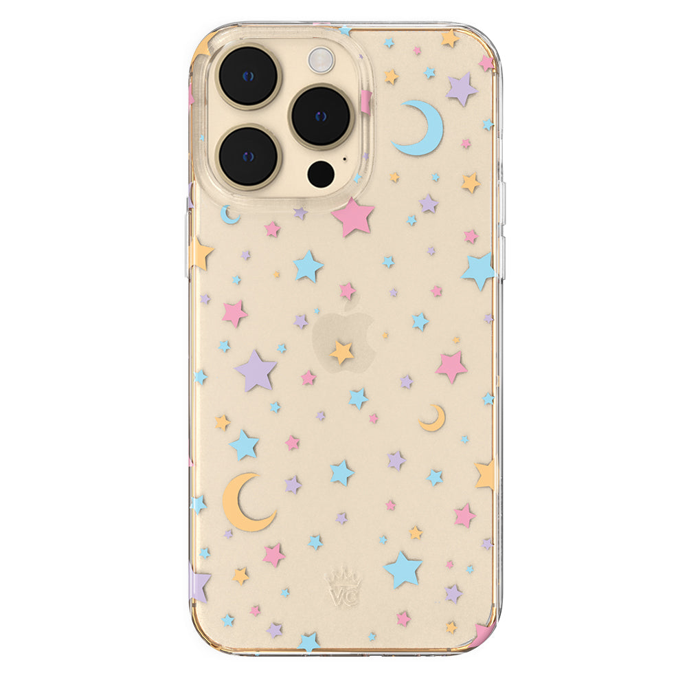 Pastel Starry Night Clear iPhone Case