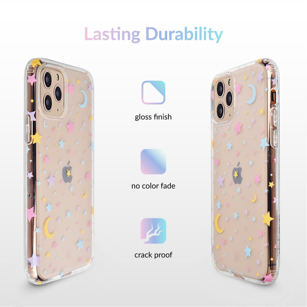 Pastel Starry Night Clear iPhone Case