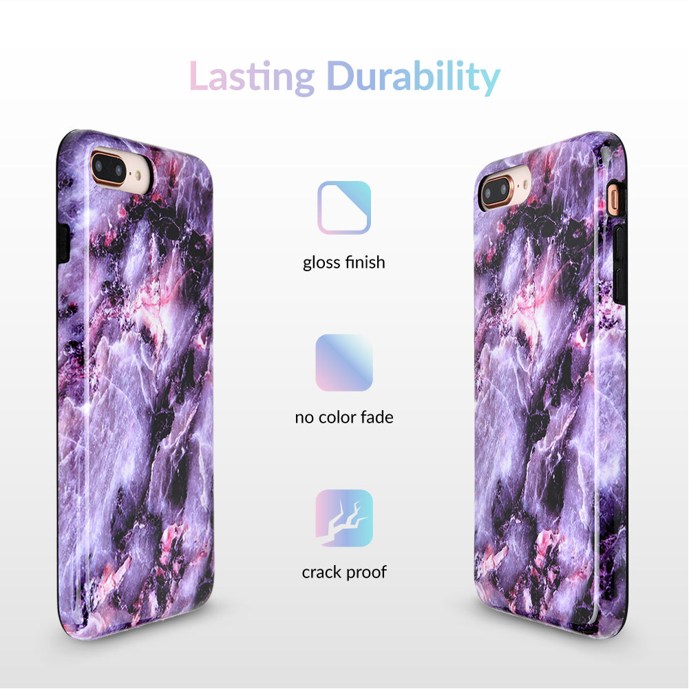 Purple Stone Marble iPhone Case