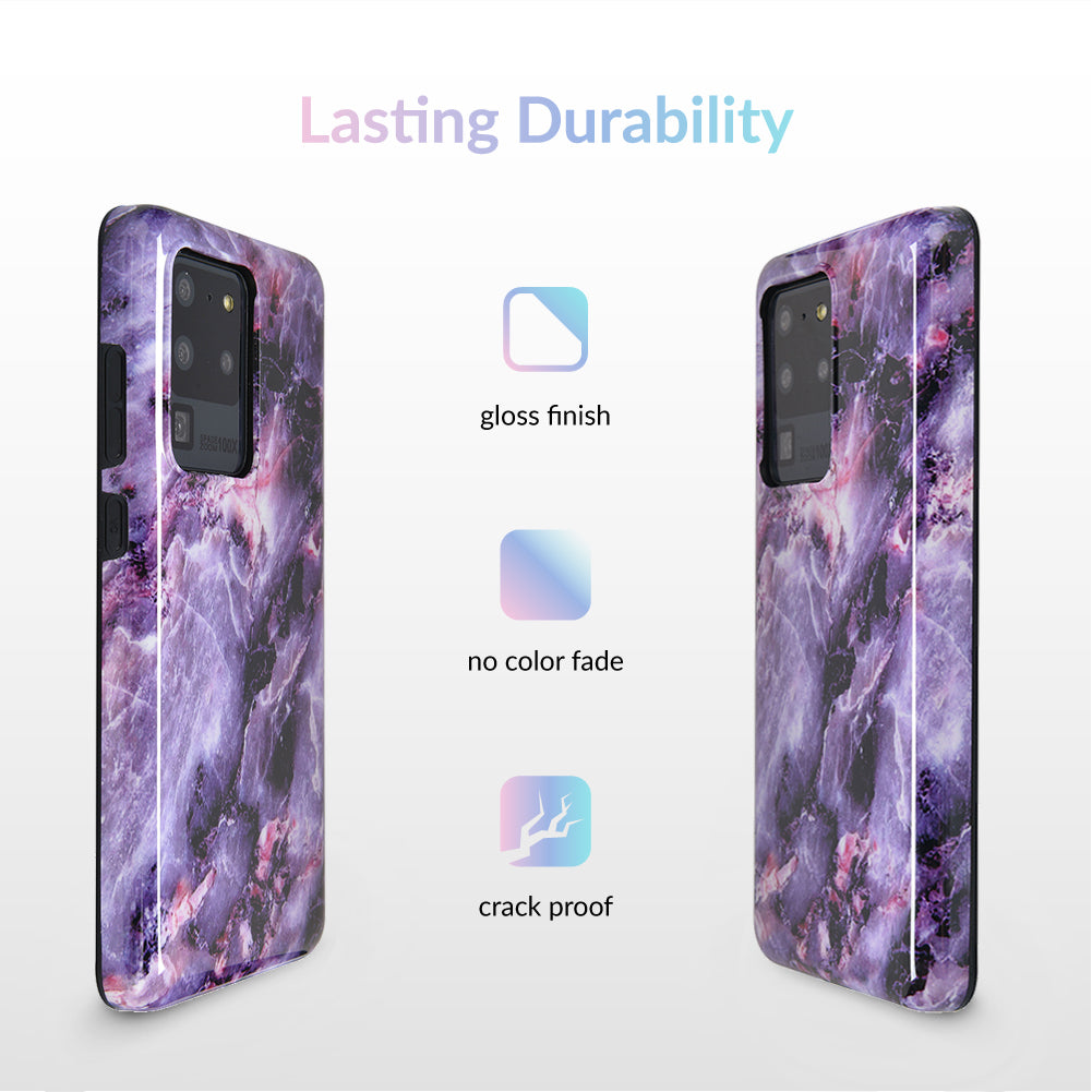 Purple Stone Marble Samsung Galaxy Case
