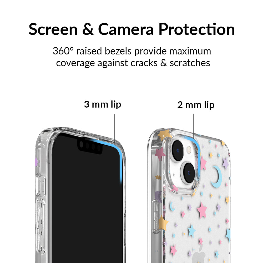 Pastel Starry Night Clear iPhone Case