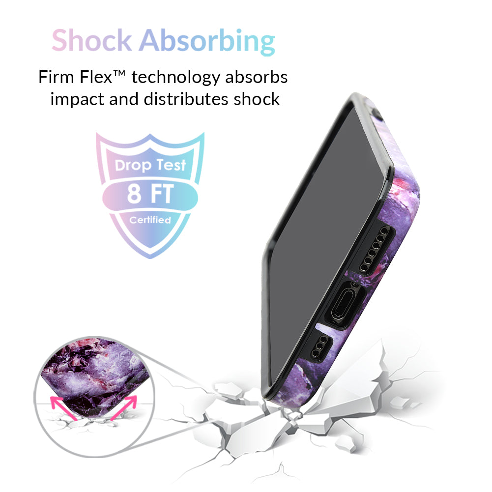 Purple Stone Marble iPhone Case