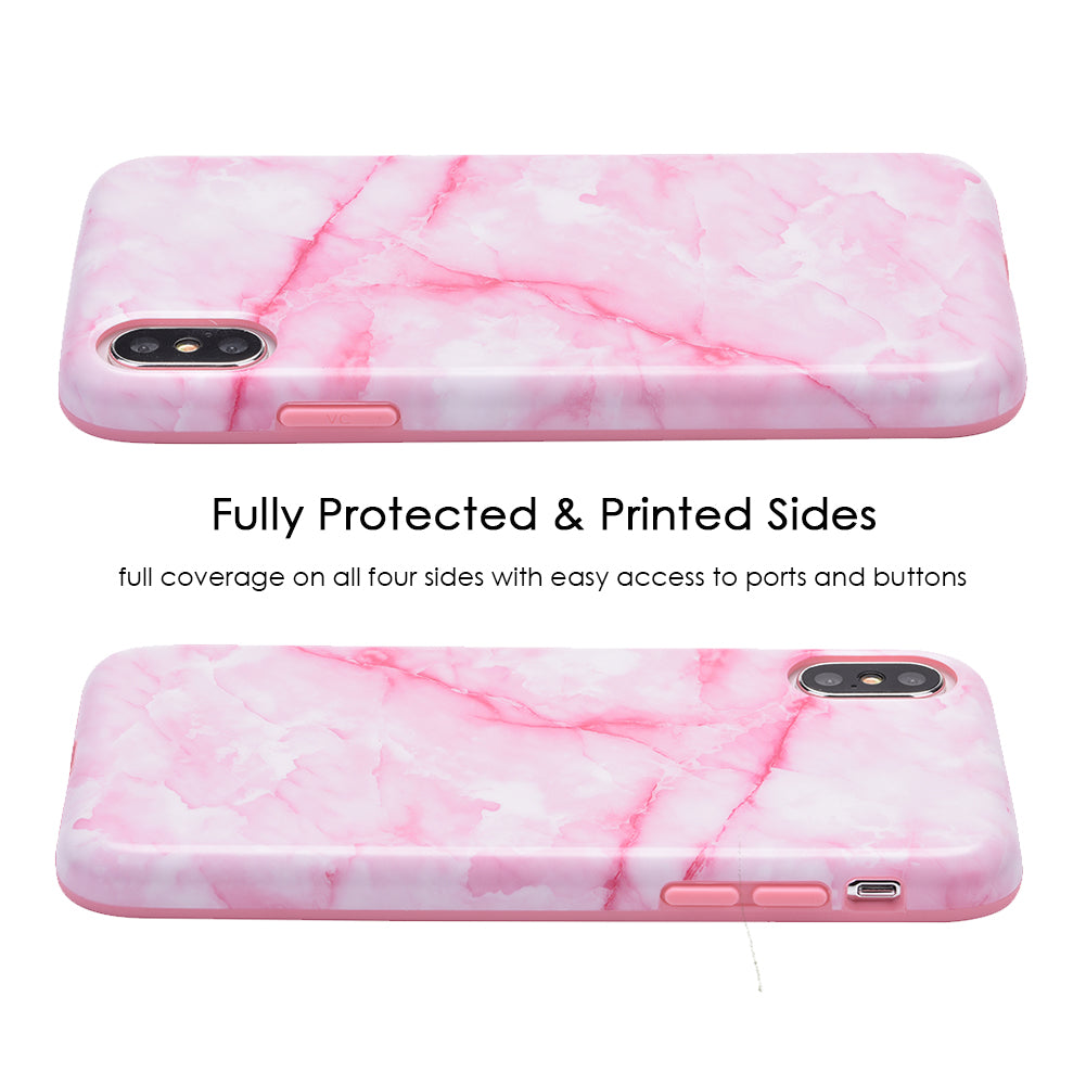 Pink Streak Marble iPhone Case