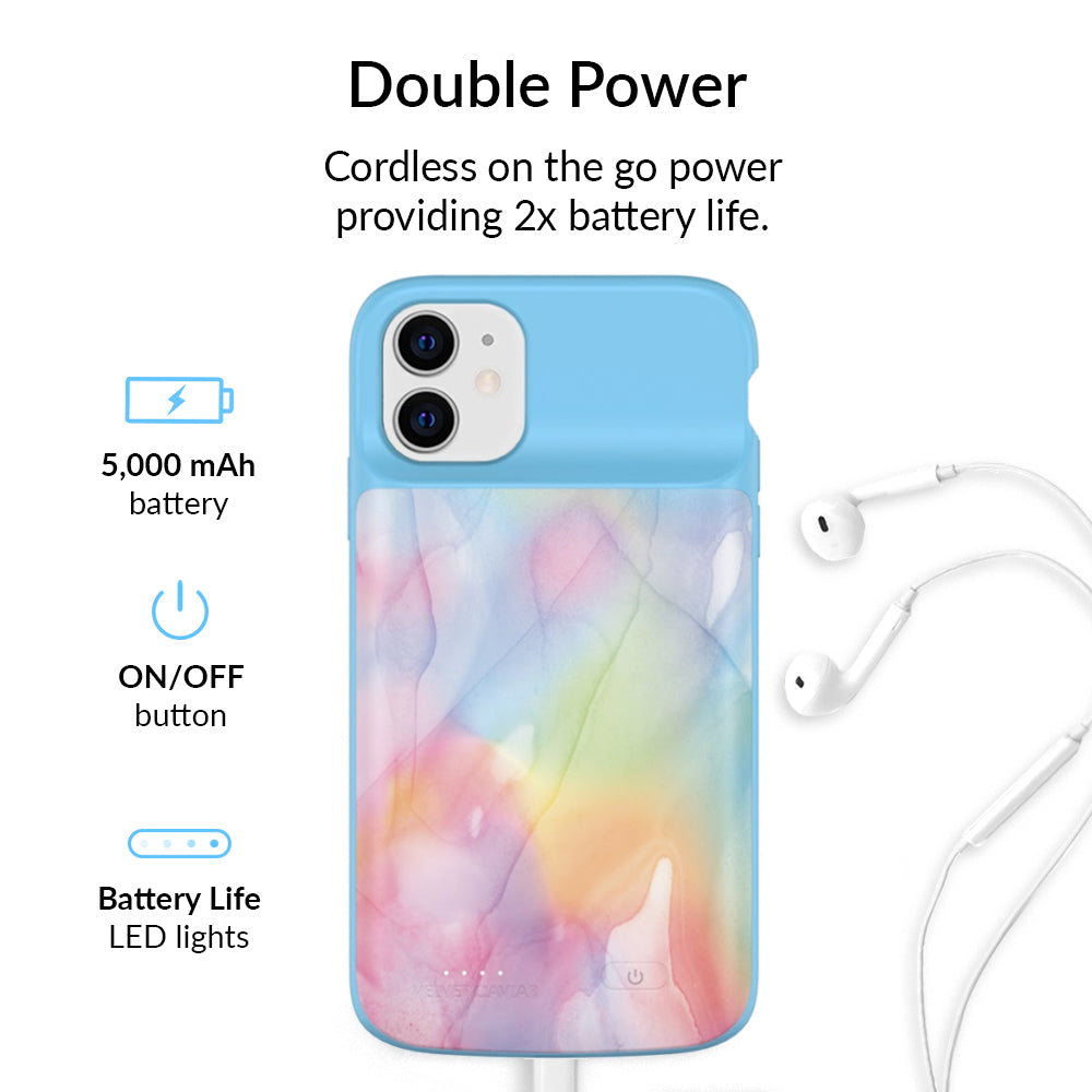 Pastel Tie Dye iPhone Charging Case