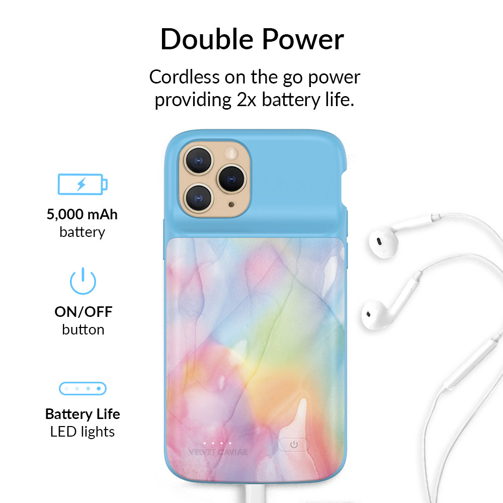 Pastel Tie Dye iPhone Charging Case