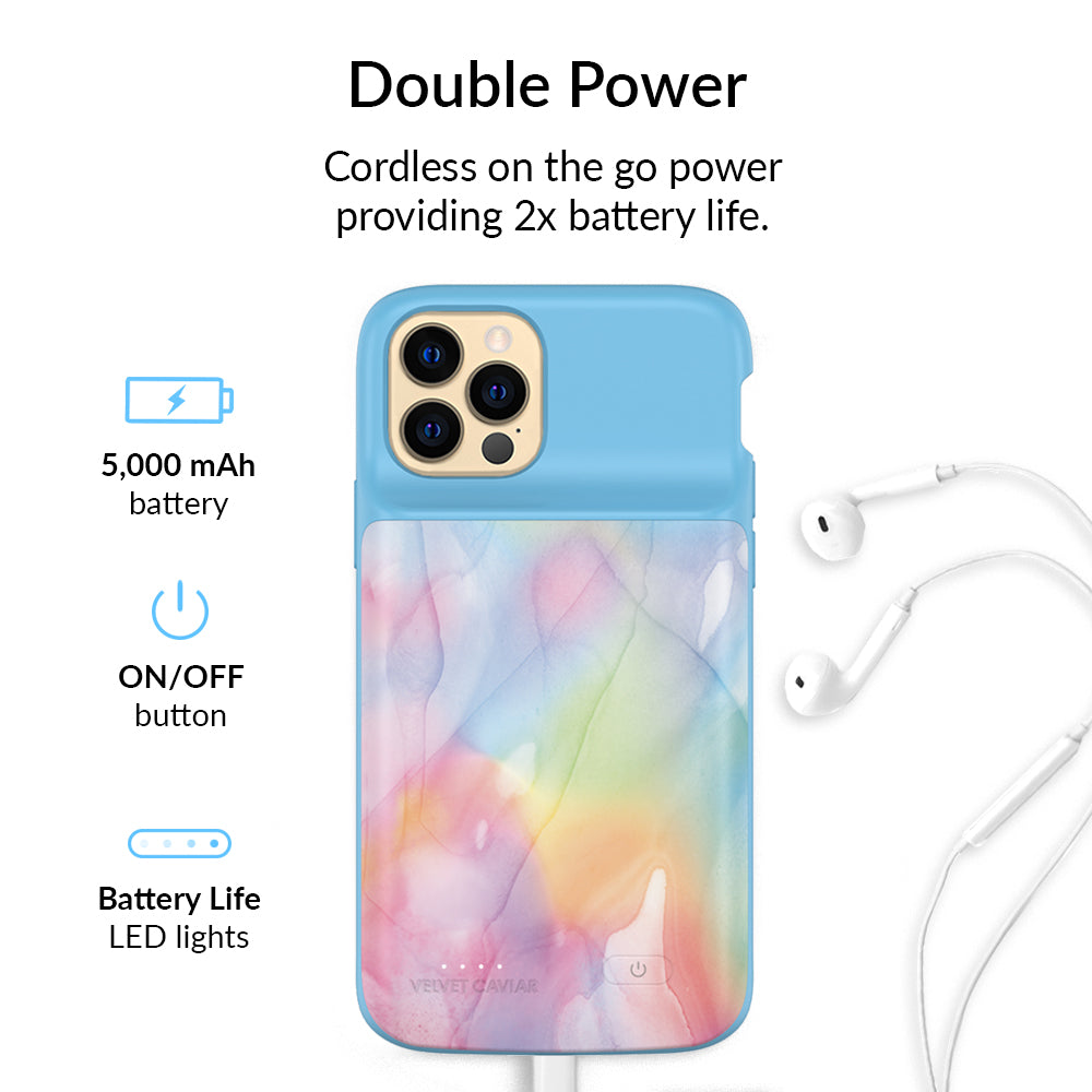 Pastel Tie Dye iPhone Charging Case
