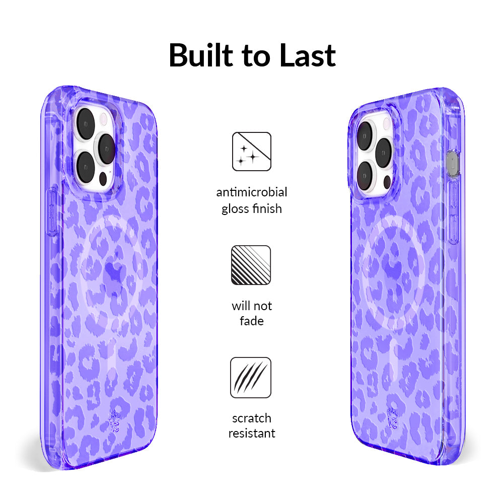 Electric Purple Leopard iPhone Case