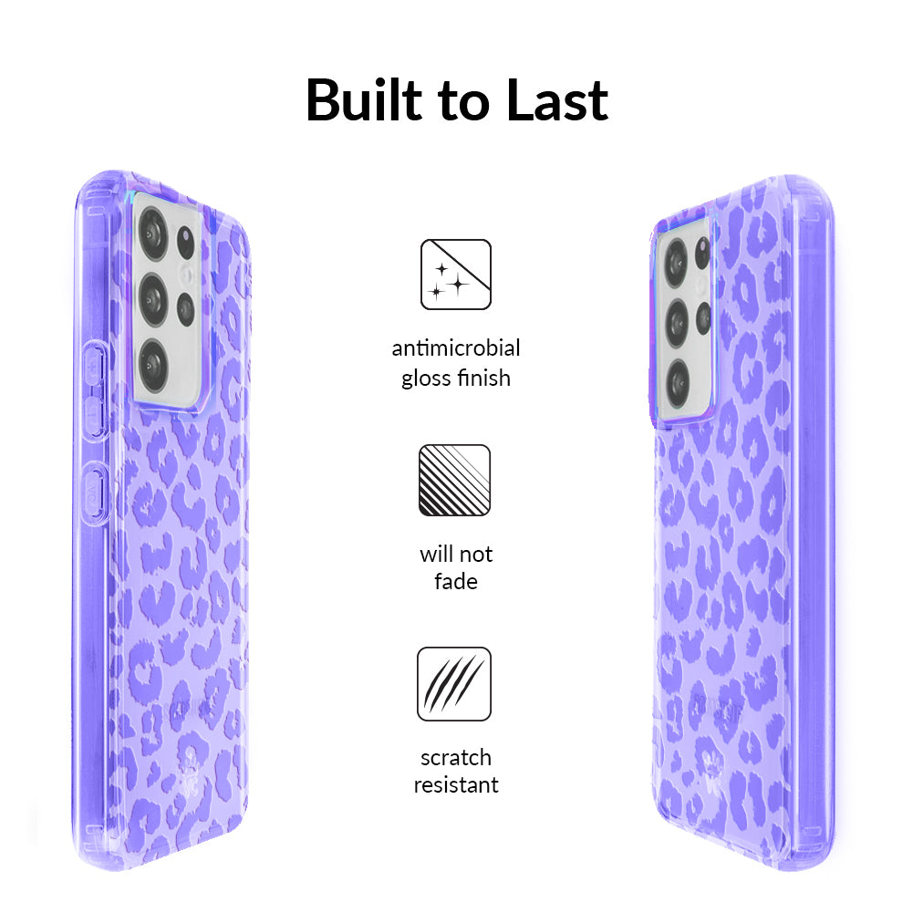 Electric Purple Leopard Samsung Case