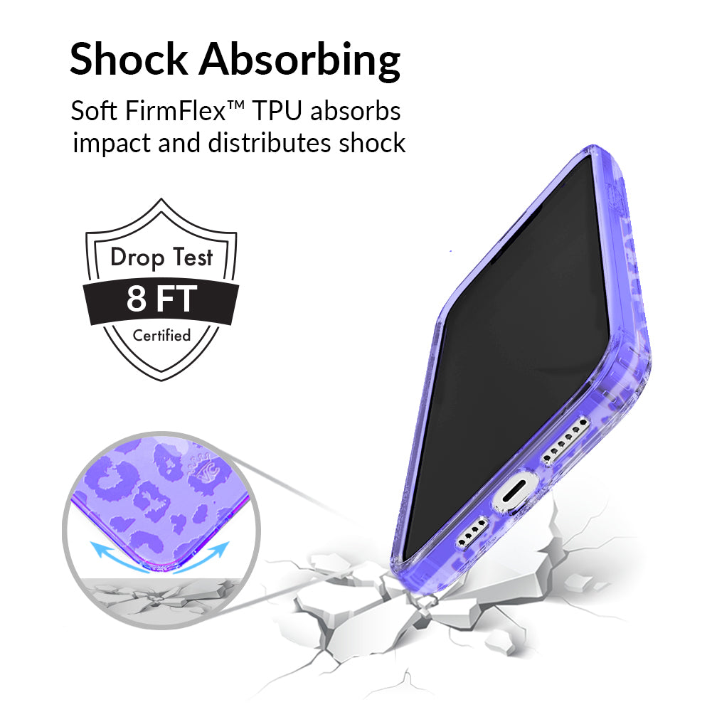 Electric Purple Leopard iPhone Case