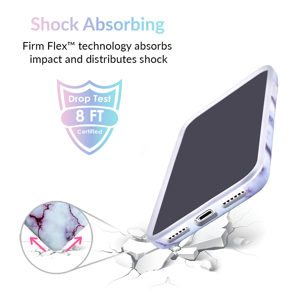 Purple Streak Marble iPhone Case