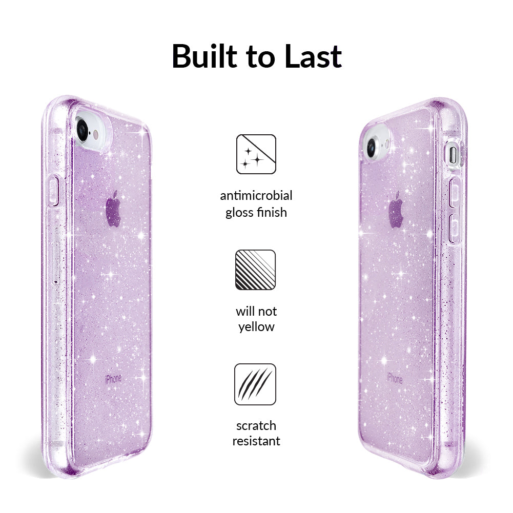Lilac Stardust Glitter iPhone Case