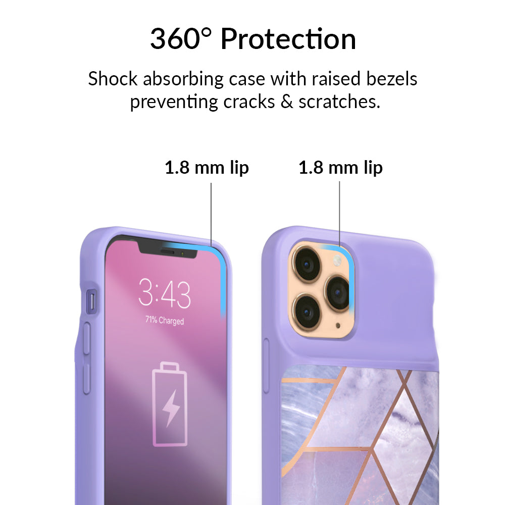 Purple Geometric iPhone Charging Case