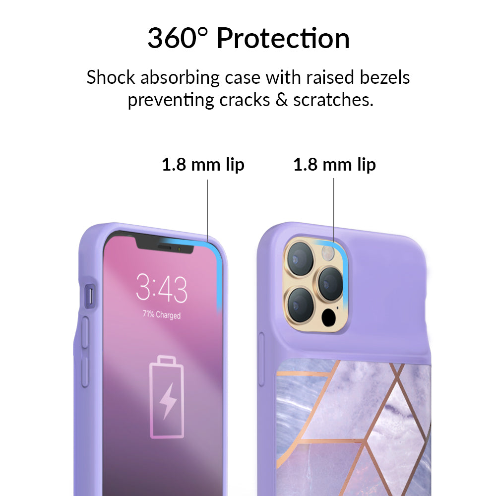 Purple Geometric iPhone Charging Case