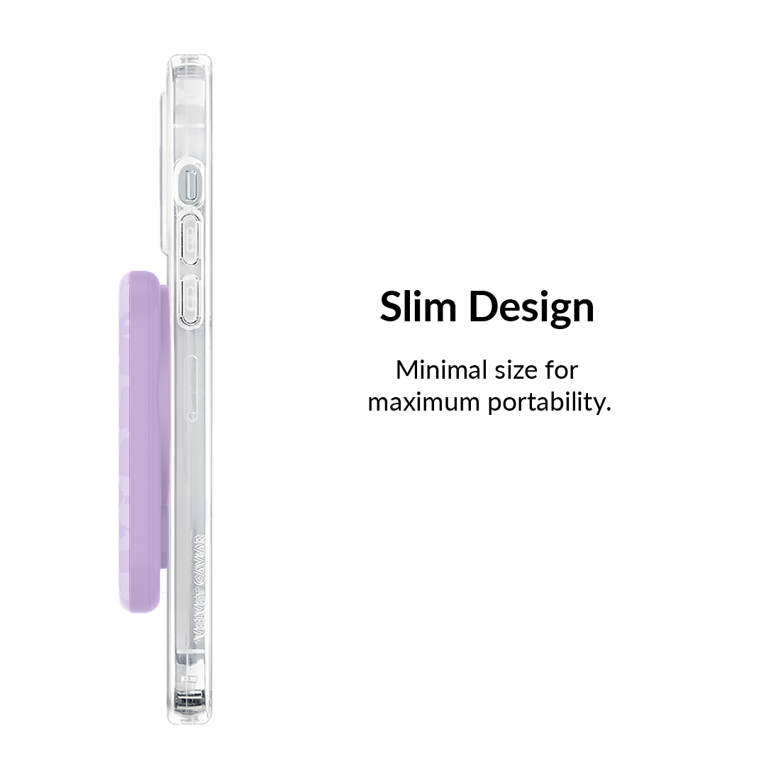 Lilac Leopard Portable MagSafe Charger Power Pack