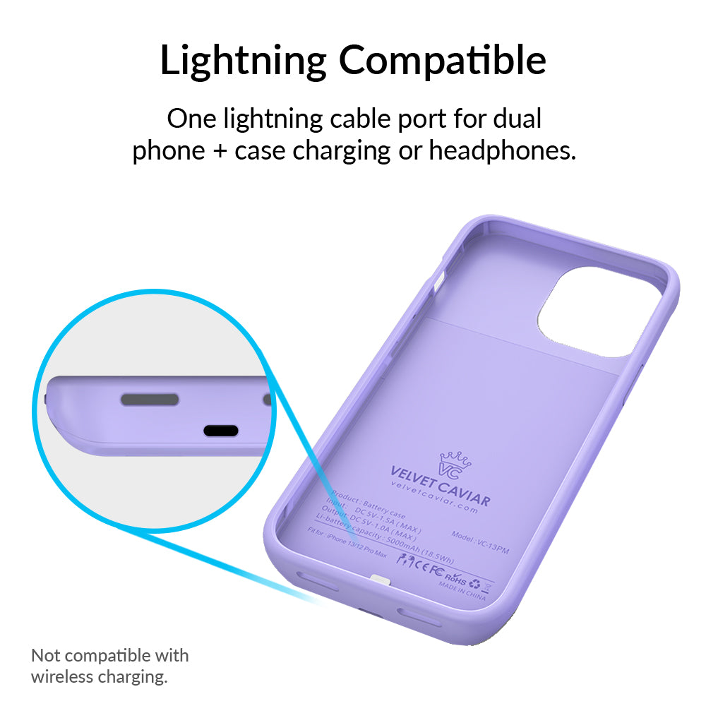 Light Purple iPhone Charging Case