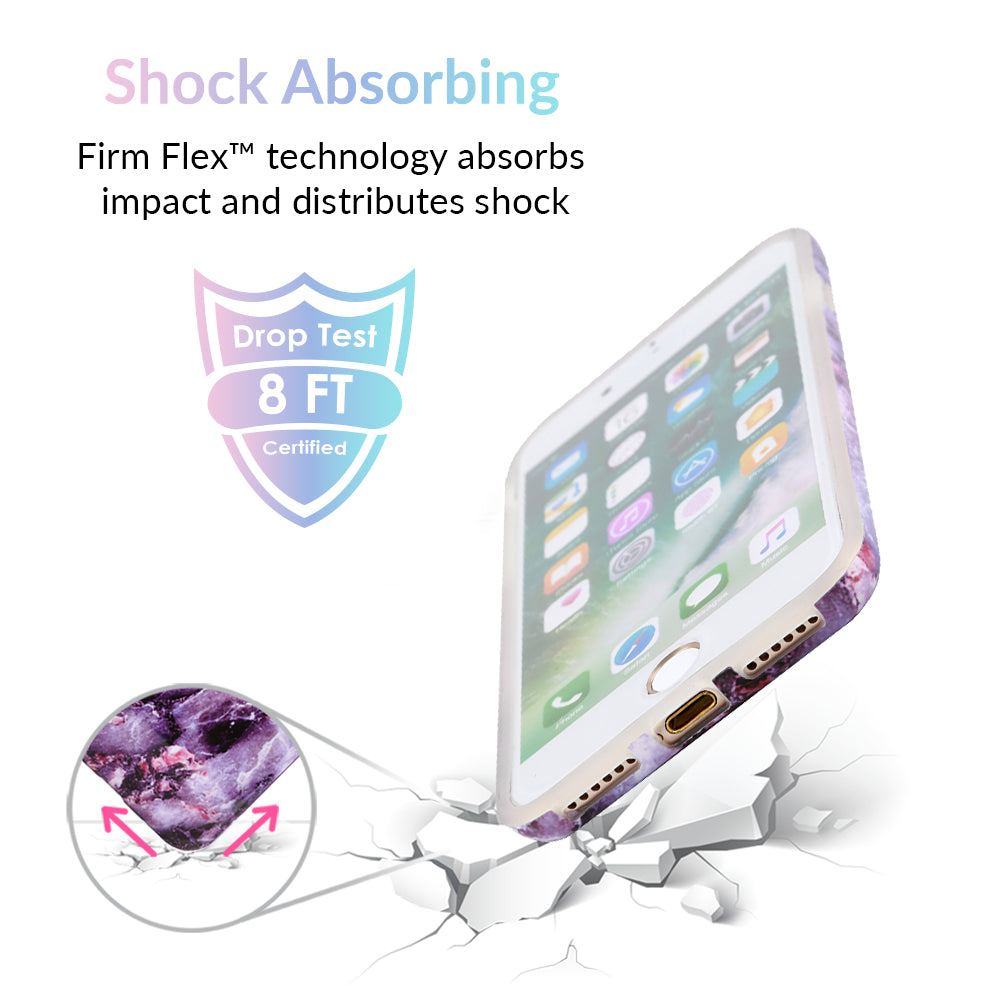 Purple Stone Marble iPhone Case
