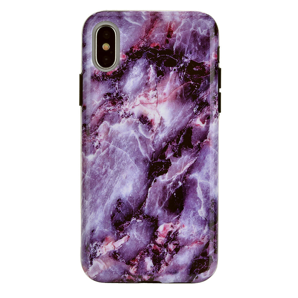Purple Stone Marble iPhone Case