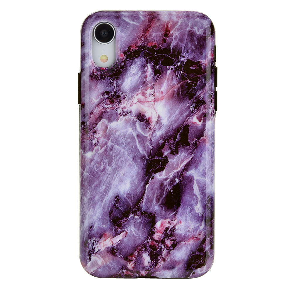 Purple Stone Marble iPhone Case