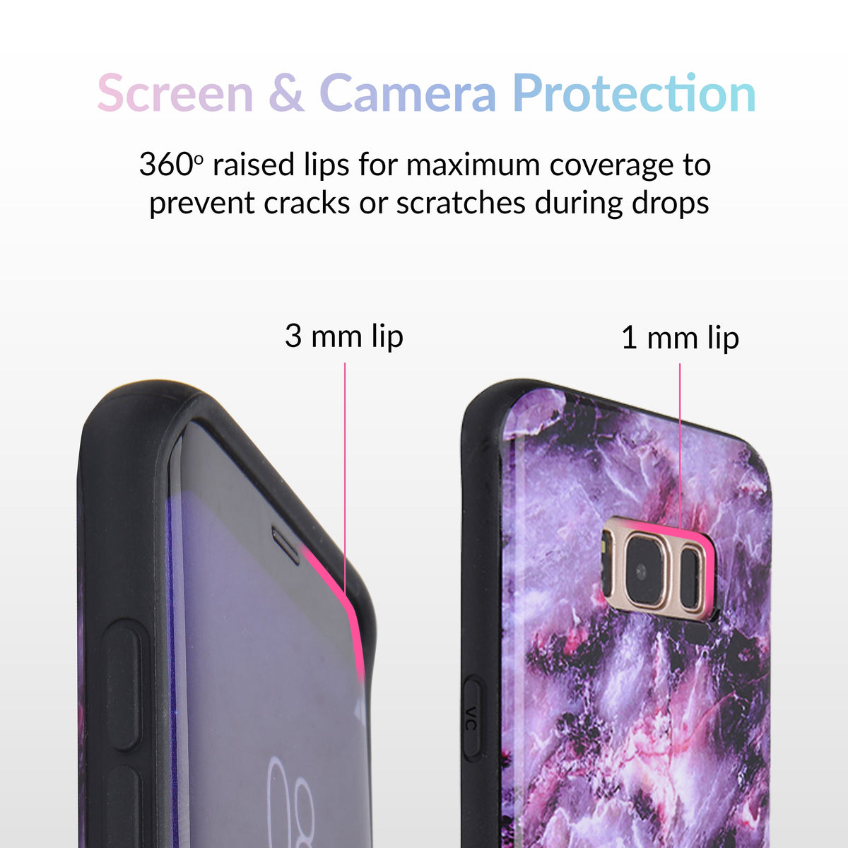 Purple Stone Marble Samsung Galaxy Case