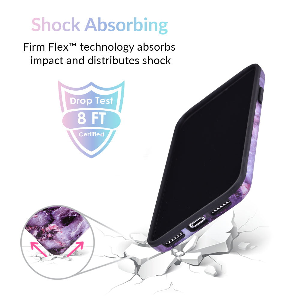 Purple Stone Marble iPhone Case