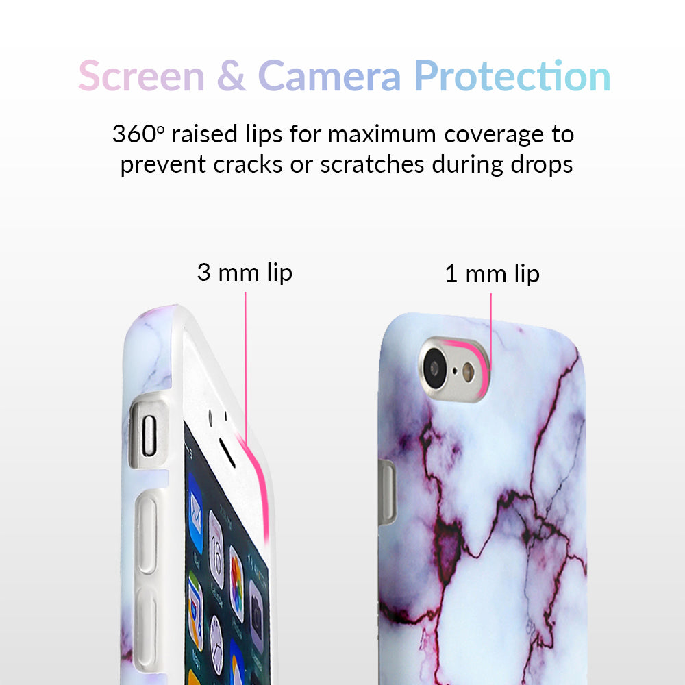 Purple Streak Marble iPhone Case